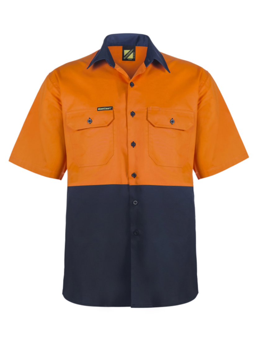 Picture of WorkCraft LIGHTWEIGHT VENTED COTTON SHIRT-SS 155GSM
